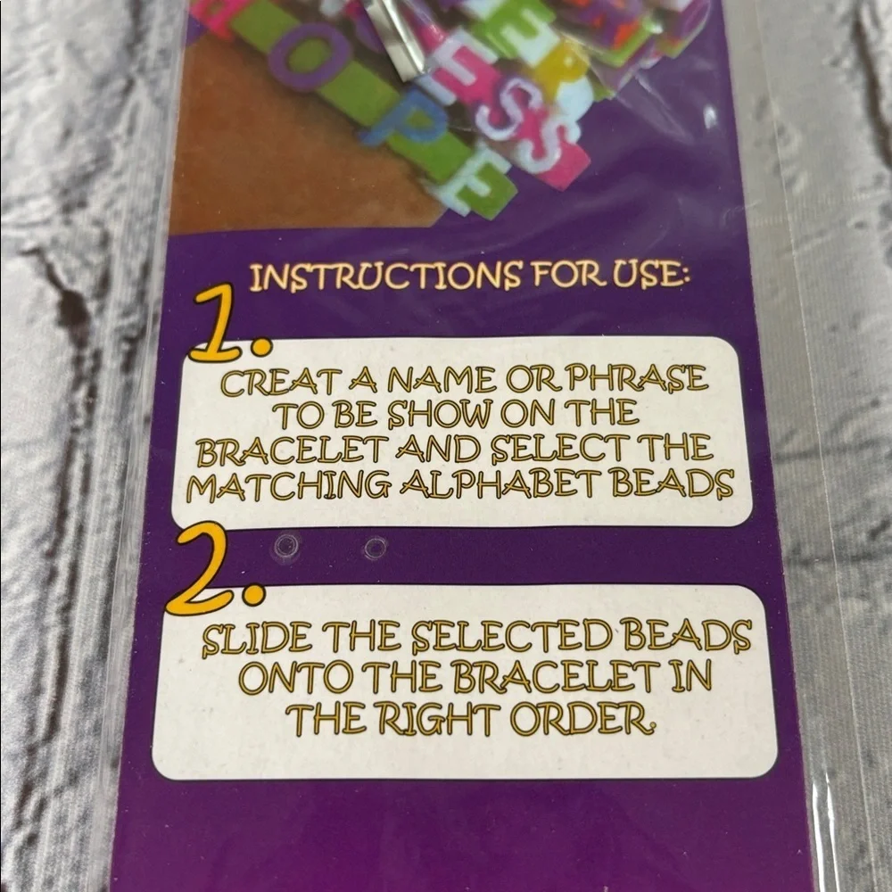 Message Bracelet Create Your Own A-Z Alphabet Beads New